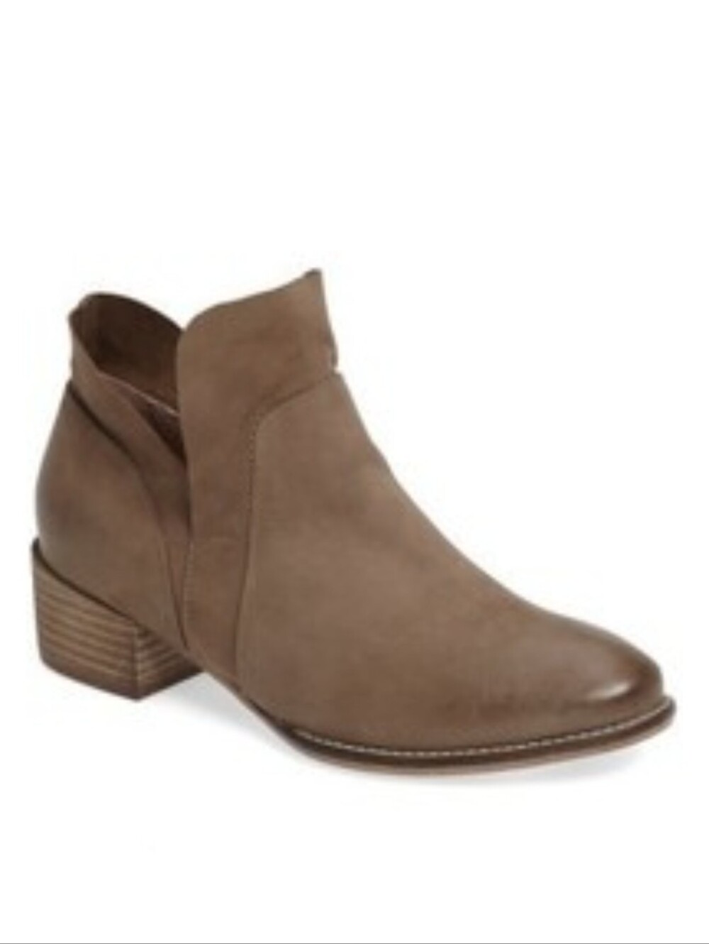 Seychelles Western Bootie Taupe Brown Low Block Heel Ankle Bootie Size 6.5